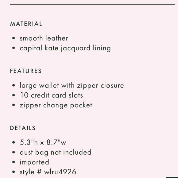 Kate Spade Graphic New Horizons Out Of Office Kaden Aqua Wallet. - Picture 8 of 8